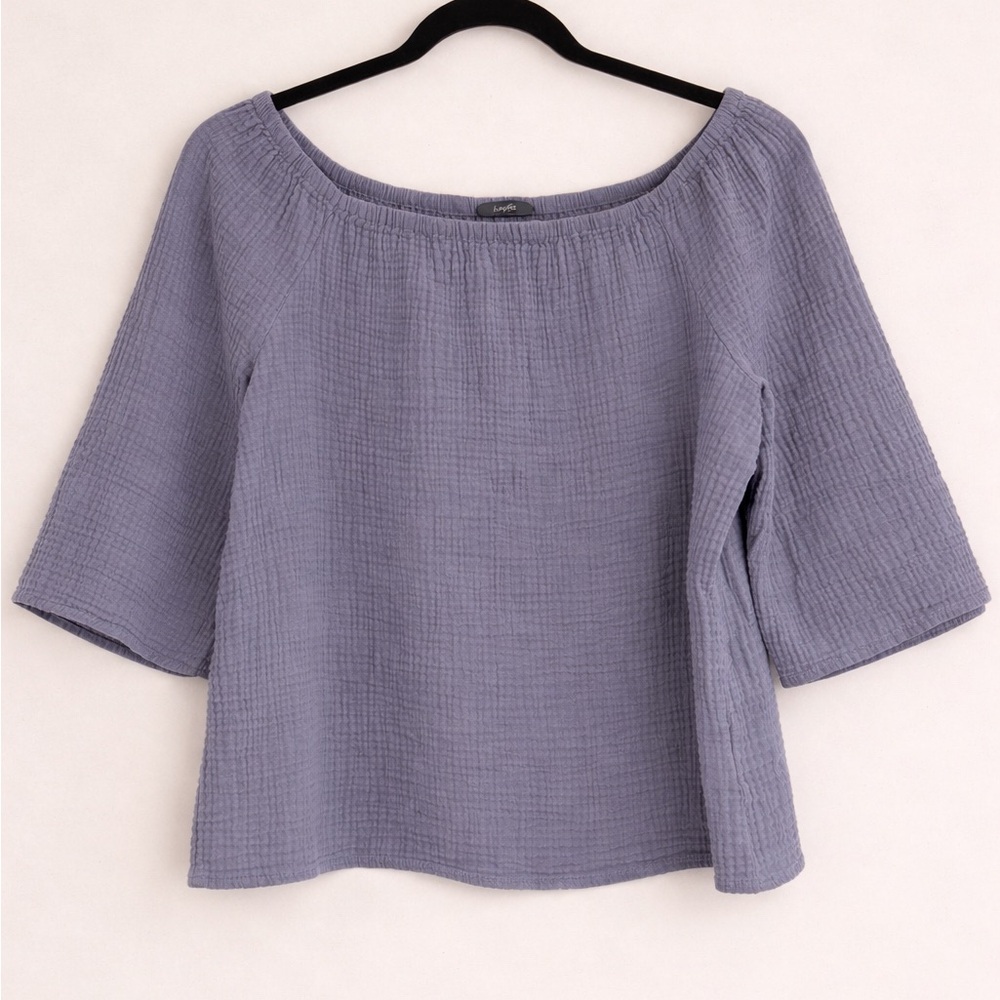 Blue/Purple 100% cotton flowy shirt